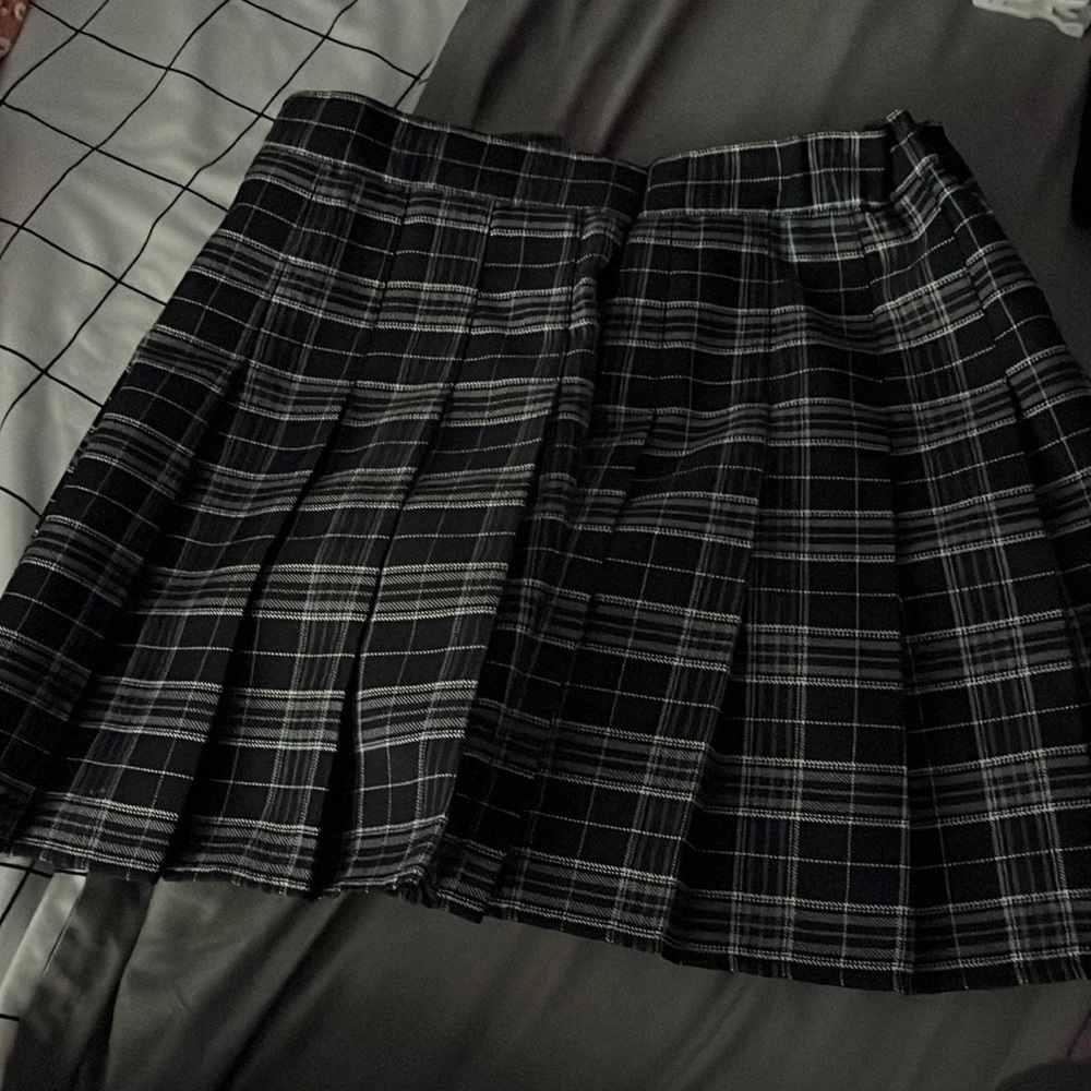 Plaid Blue Mini Skirt
